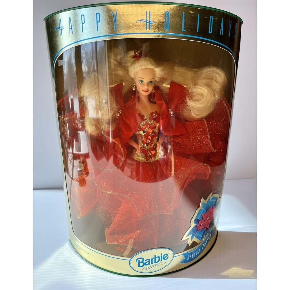 1993 Happy Holidays Special Edition Hallmark Barbie Doll Mattel #10824 Christmas